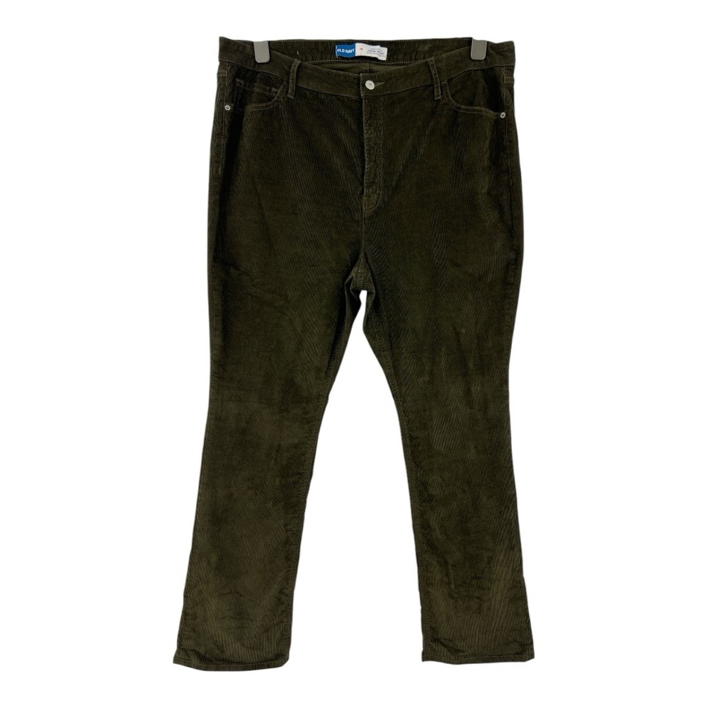 Old Navy Etra High- Rise Kicker Boot-Cut  Corduroy Dark Brown Pants SZ 17